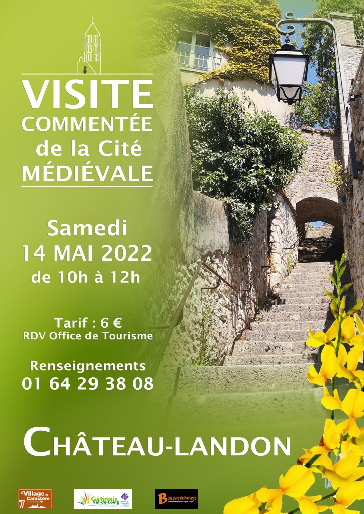 affiche visite commentée Château-Landon mai 2022 (1)